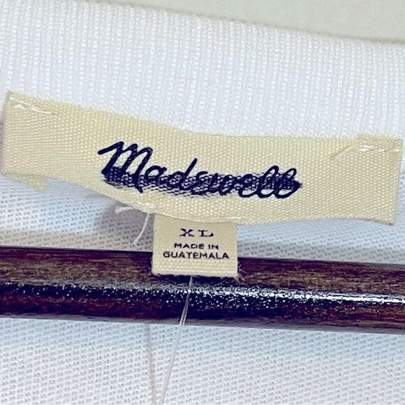Madewell NWT Relaxed Boxy Tee in White Size XL 100% Cotton Jersey - Picture 8 of 11